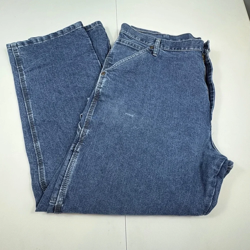Wrangler‎ Carpenter Jeans Mens 38x30 Blue Denim Workwear Utility Pants